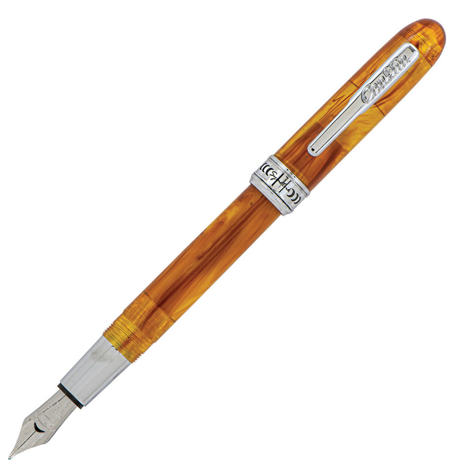 Conklin Symetrik Fountain Pen - Premium Amber Resin, Fine Nib, Luxury Writing Instrument for Calligraphy, Journaling & Gifts