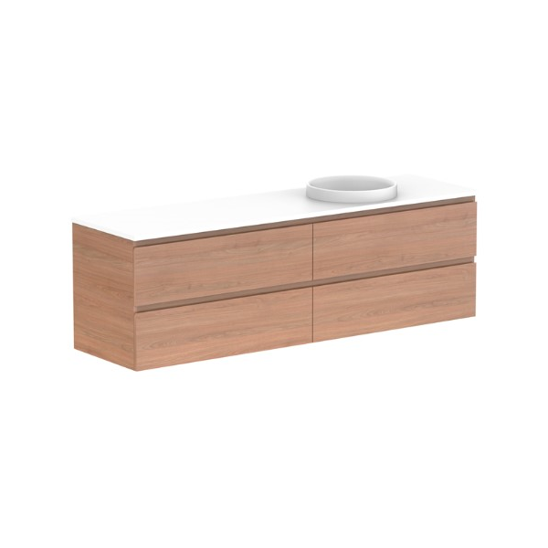 ADP Glacier Pro All Drawer Twin Vanity with Caesarstone Countertop - Modern Bathroom Vanity Set with Soft Close Drawers for Master Bath & Guest Bath Remodel