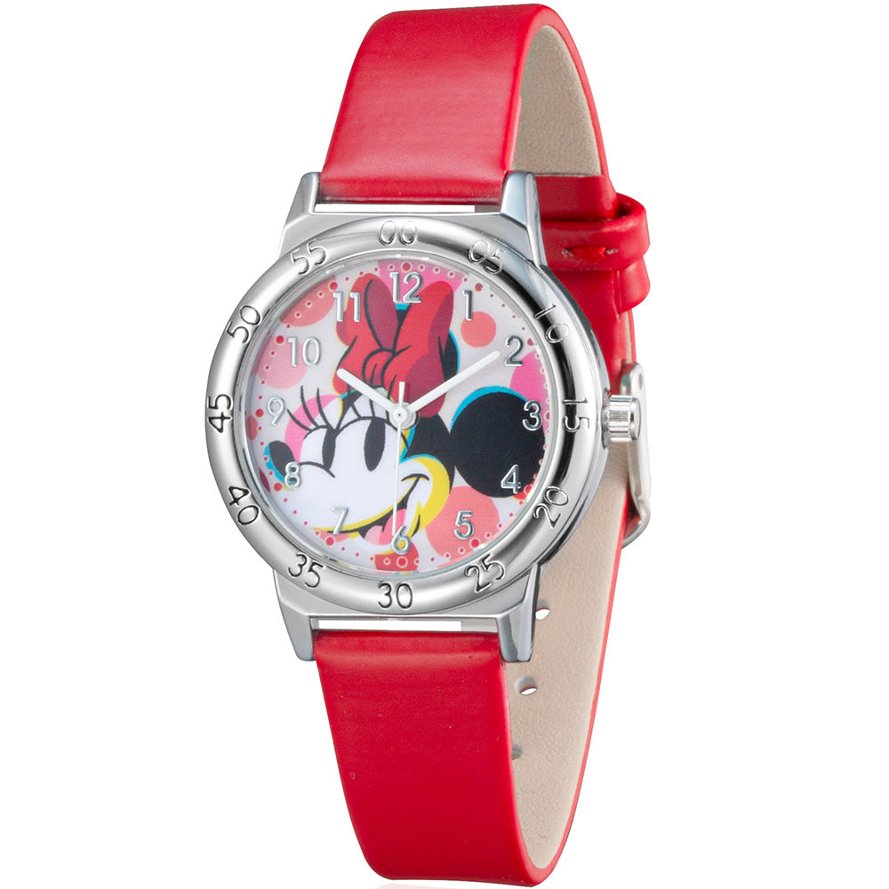 Disney SPW044 Minnie Mouse Time Teacher Watch - Kids' Educational Learning Watch with Alarm & Light - Perfect for School, Playtime & Disney Fans