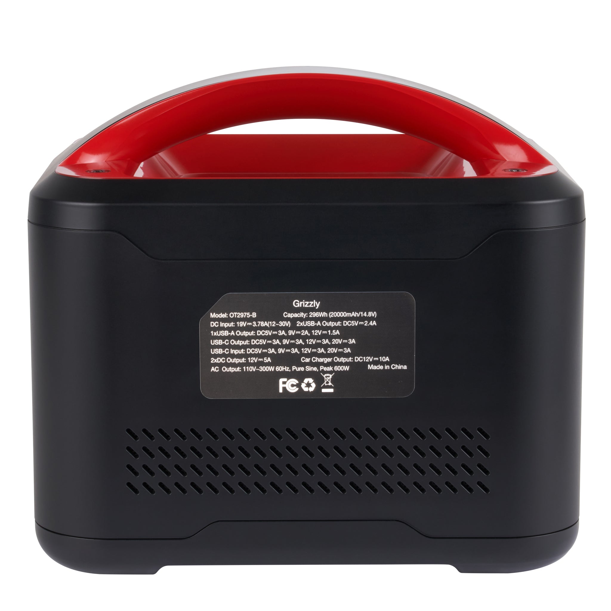 Grizzly Portable Power Station 300W - Solar Generator for Camping, Outdoor Adventures & Emergency Backup Power - Lightweight & Compact Power Supply for RV, Travel, Home Use