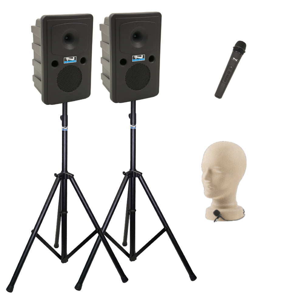 Anchor Audio Go Getter Pair (XU2, RU2) - Portable Wireless PA Speaker System with 2 Microphones for Outdoor Events, Parties & Public Speaking | High-Quality Sound for DJs, Teachers & Presenters