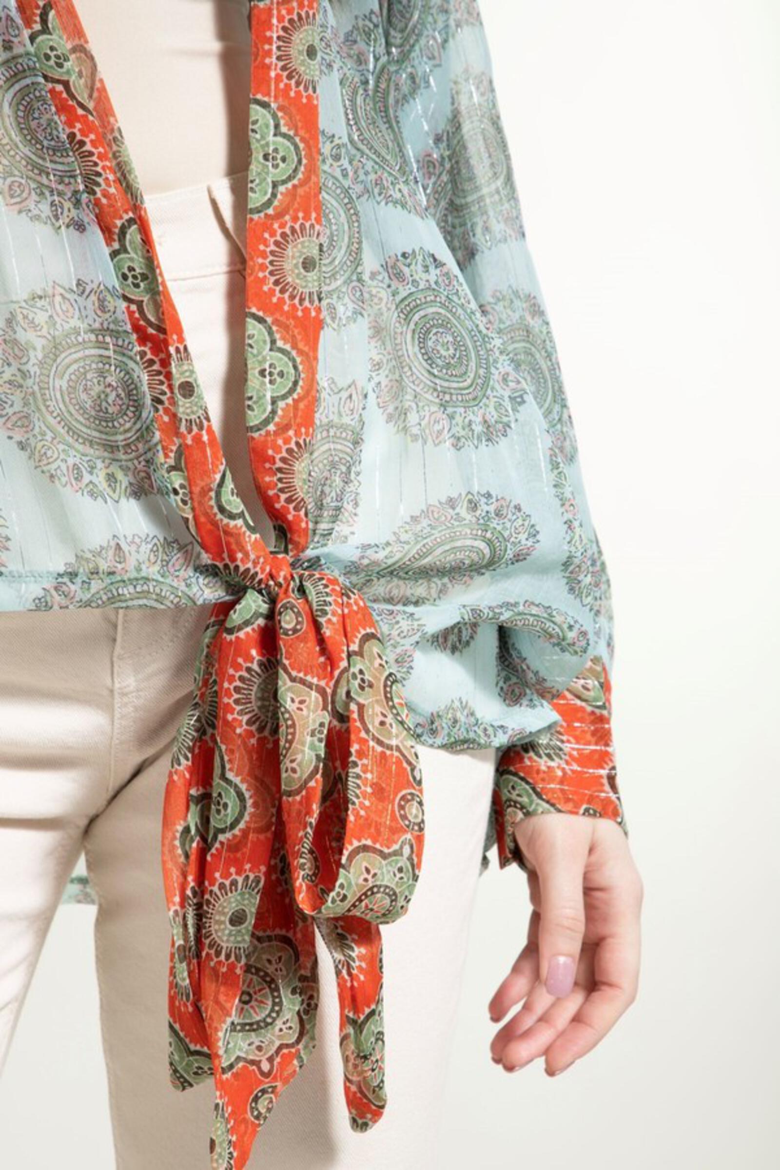 Floral Print Tie Front Kimono - Lightweight Cover Up for Women, Beachwear, Loungewear, and Summer Outfits