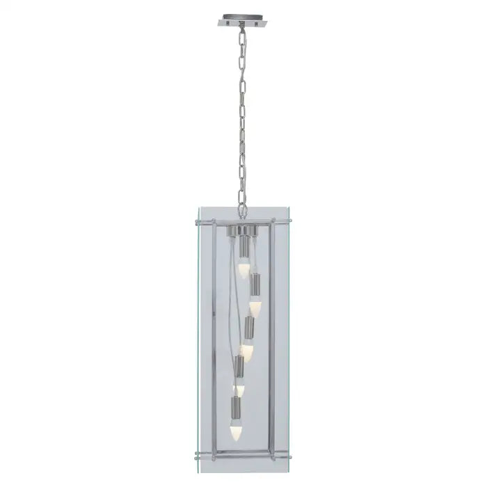 Conneaut 4Lt/5Lt Modern Pendant Light Fixture with Nickel Finish - Perfect for Kitchen Island, Dining Room & Living Room Lighting