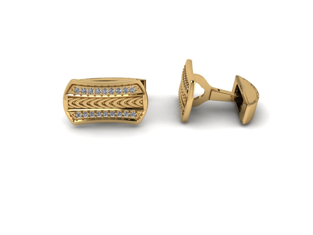 0.30 Carat Gemstone Sterling Silver Gold Plated Cufflinks for Men - Wedding, Business & Special Occasions - Elegant Gift Box Included - Perfect for Valentine's Day, Anniversary & Formal Events