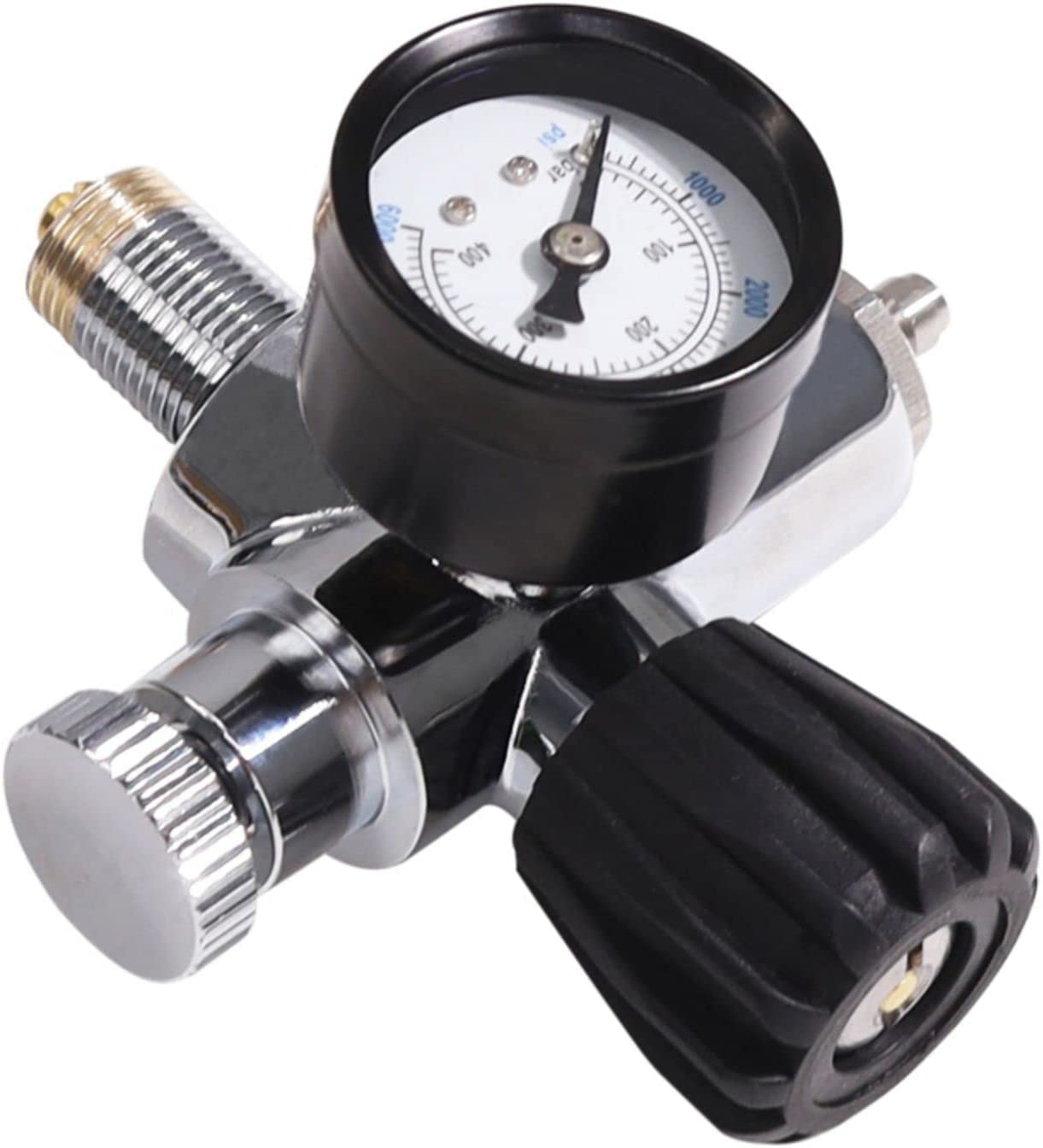 TUXING 4500psi Carbon Fiber Air Tank 3L (Empty) & PCP Paintball Filling Station with Pressure Gauge Valve - High Pressure Scuba Tank for PCP Air Rifles, Paintball Guns & Diving - Perfect for Outdoor Sports, Hunting & Underwater Adventures