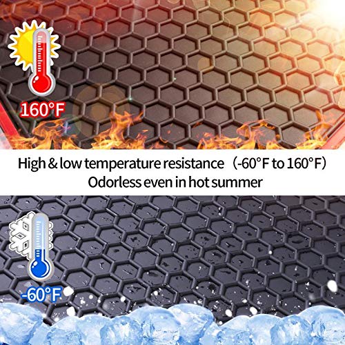 Custom Fit All-Weather Rubber Floor Mats for Chevrolet Equinox & GMC Terrain (2018-2024) - Odorless, Washable Car Floor Liners - Perfect for Daily Commute, Road Trips & Winter Protection