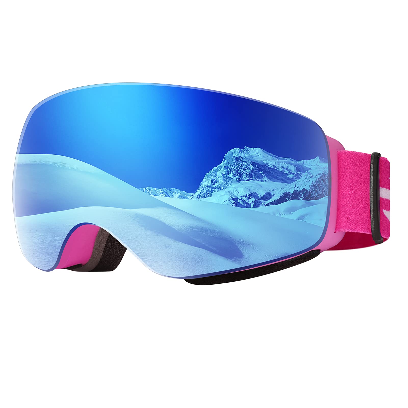 EasYoung Kids Ski Goggles for Boys & Girls Age 3-14 - Anti-Fog UV Protection Snowboard Goggles for Winter Sports & Outdoor Activities