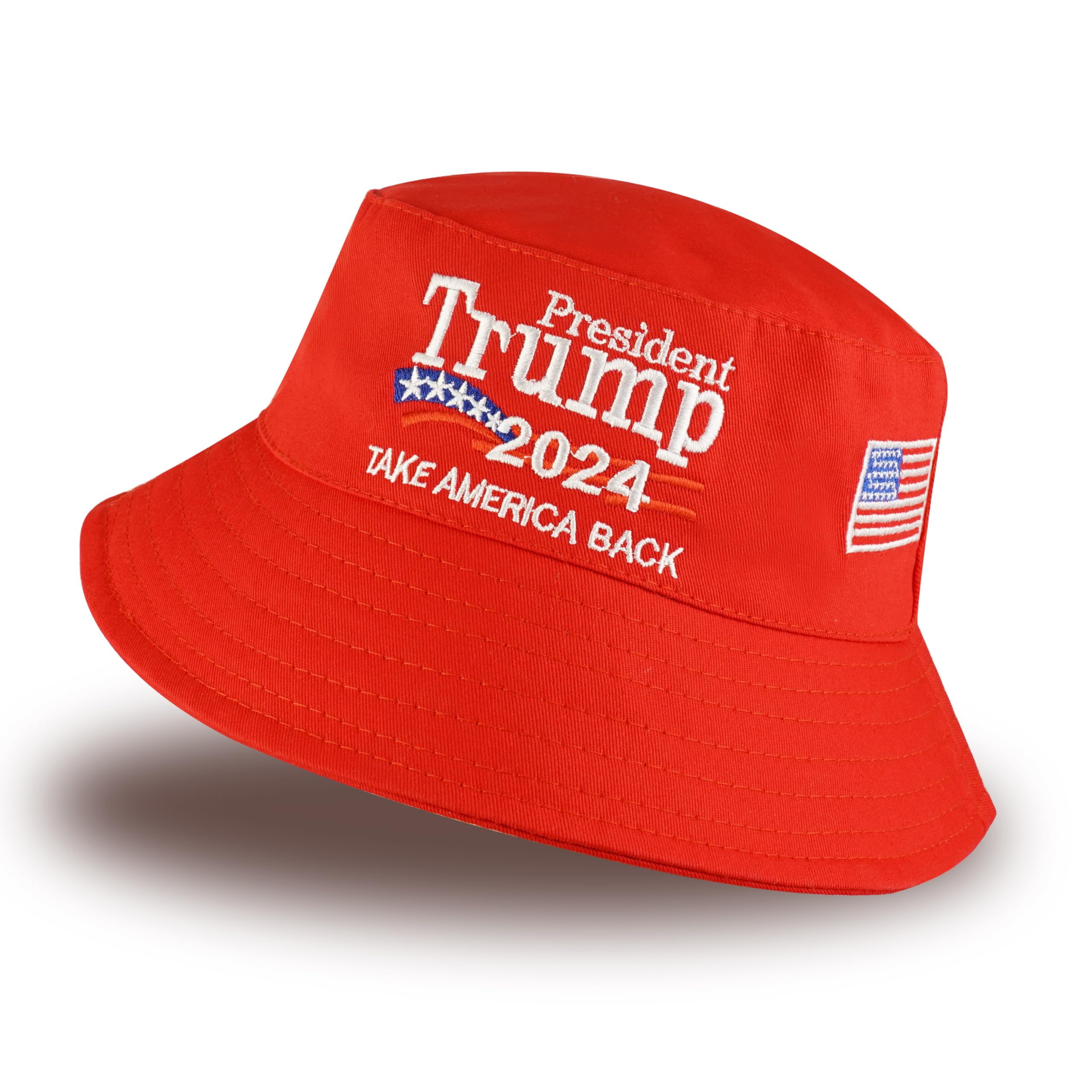 Trump 2024 Bucket Hat for Men & Women - 'Take America Back' Patriotic Sun Hat for Beach, Golf, Fishing & Outdoor Activities - Stylish Political Cap for Campaign Supporters & Summer Protection