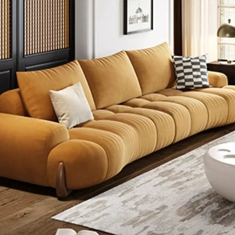 Luxury Curved Living Room Sofa Set - Modern Sectional Couch for Home, Office & Lounge - Comfortable Upholstered Furniture for Relaxing & Entertaining