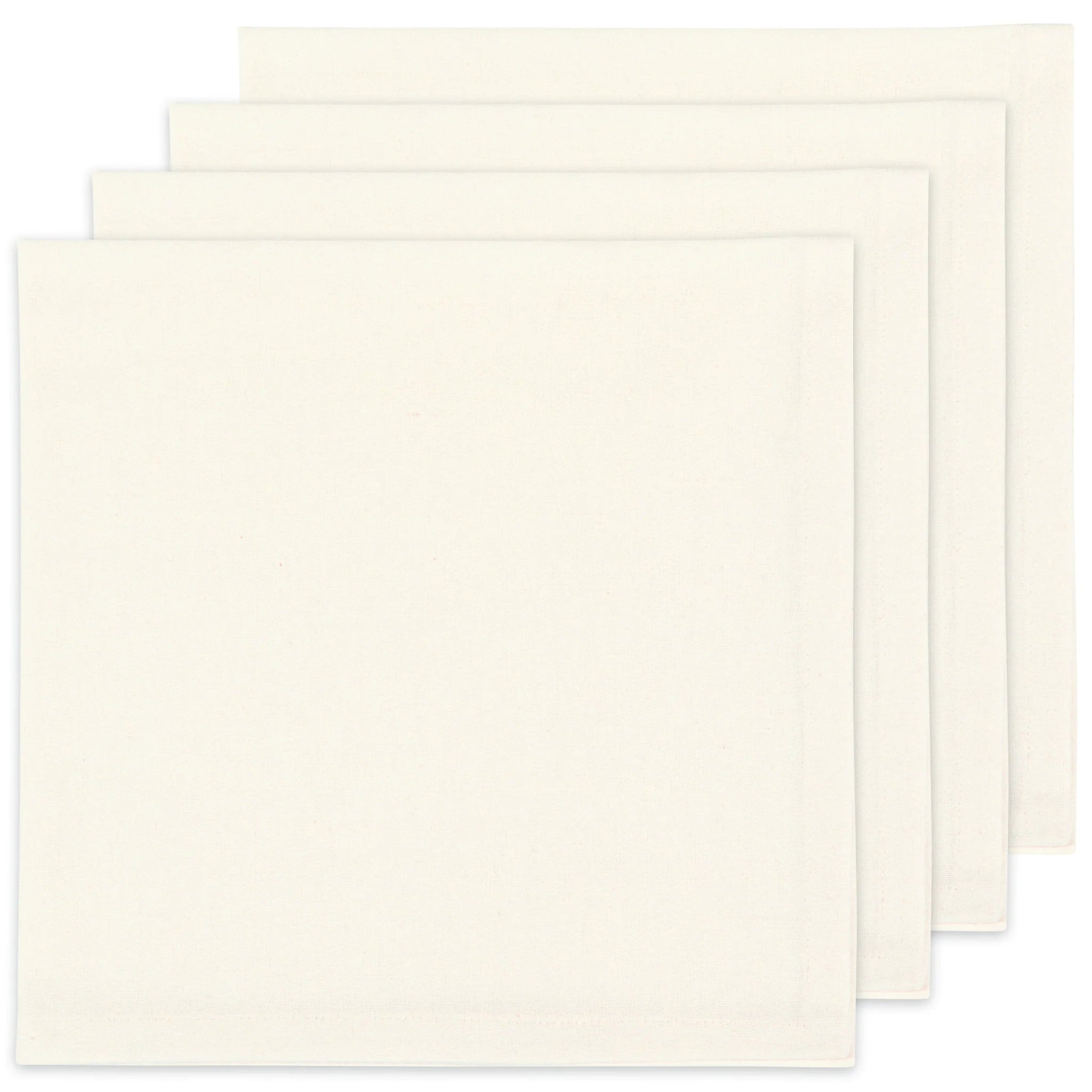 Now Designs Spectrum Cotton Napkins Set of 4 - Soft & Absorbent Ivory Table Linens for Everyday Dining, Parties & Special Occasions