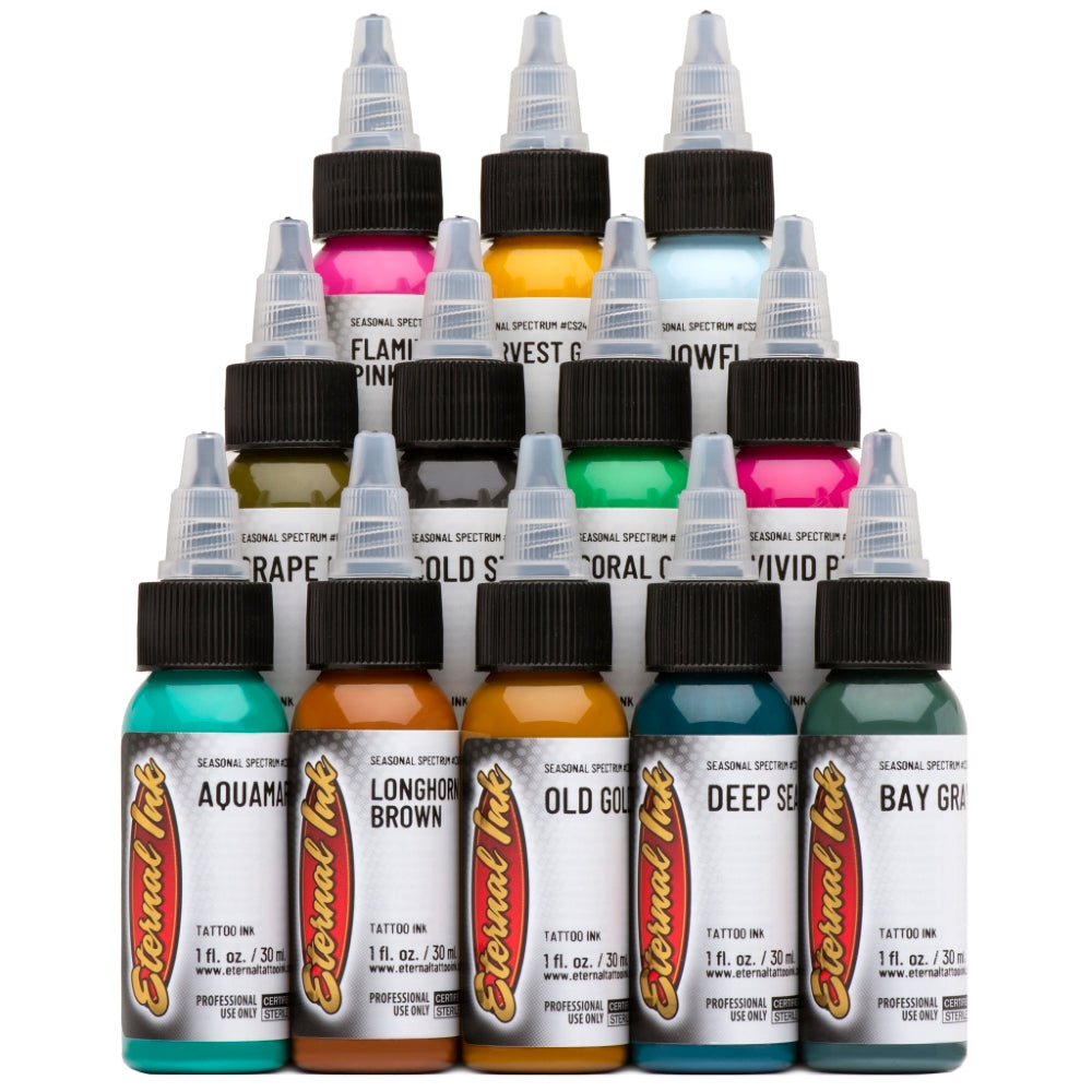 Eternal Tattoo Ink - Professional Seasonal Spectrum Color Set for Tattoo Artists | Vibrant, Long-Lasting Pigments | Perfect for Custom Tattoos, Body Art & Permanent Makeup