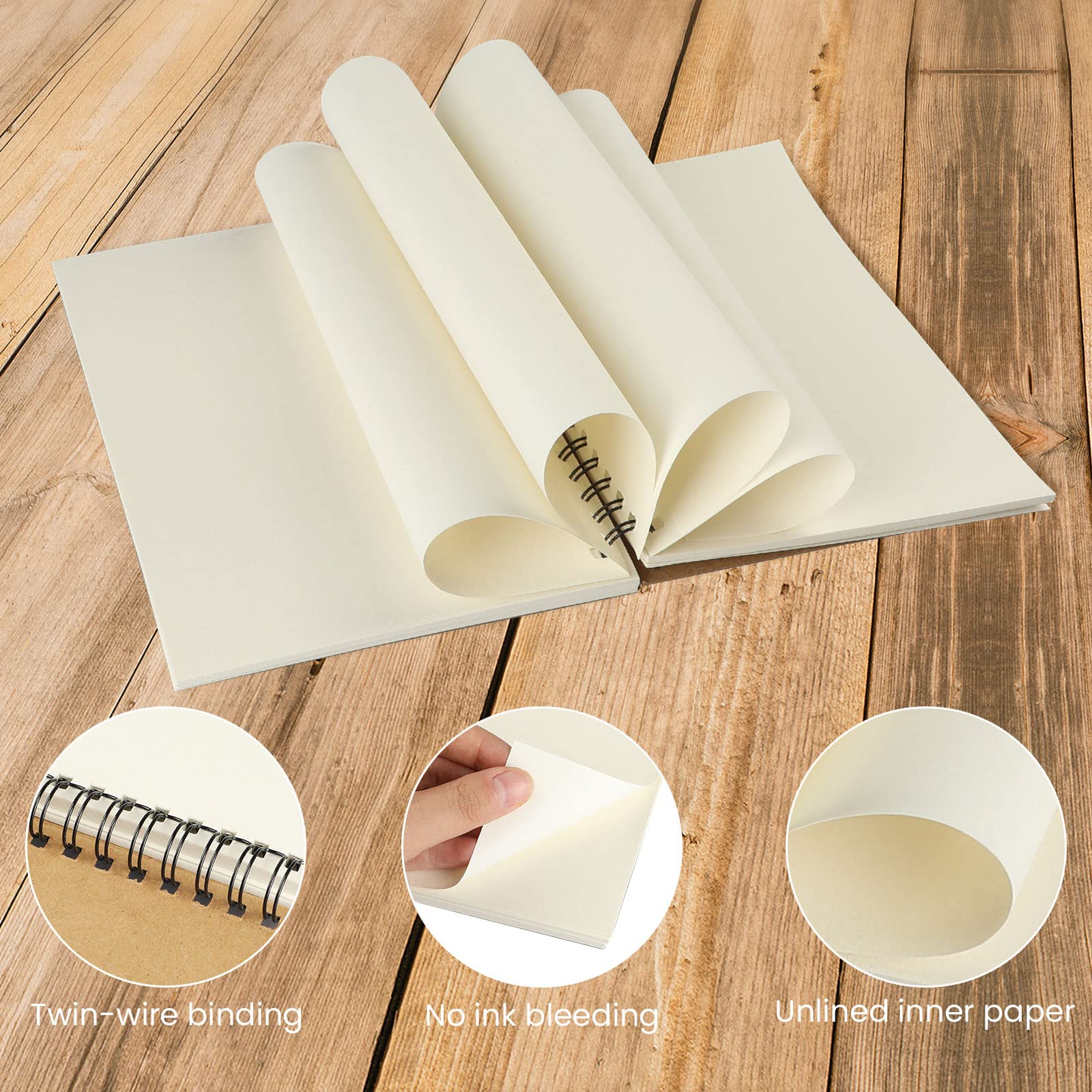 RAYNAG Spiral Bound Sketchbook - 50 Sheets Premium Kraft Paper for Drawing, Doodling & Sketching | Perfect Sketch Pad for Kids, Artists & Students | Ideal for School, Office & Creative Projects