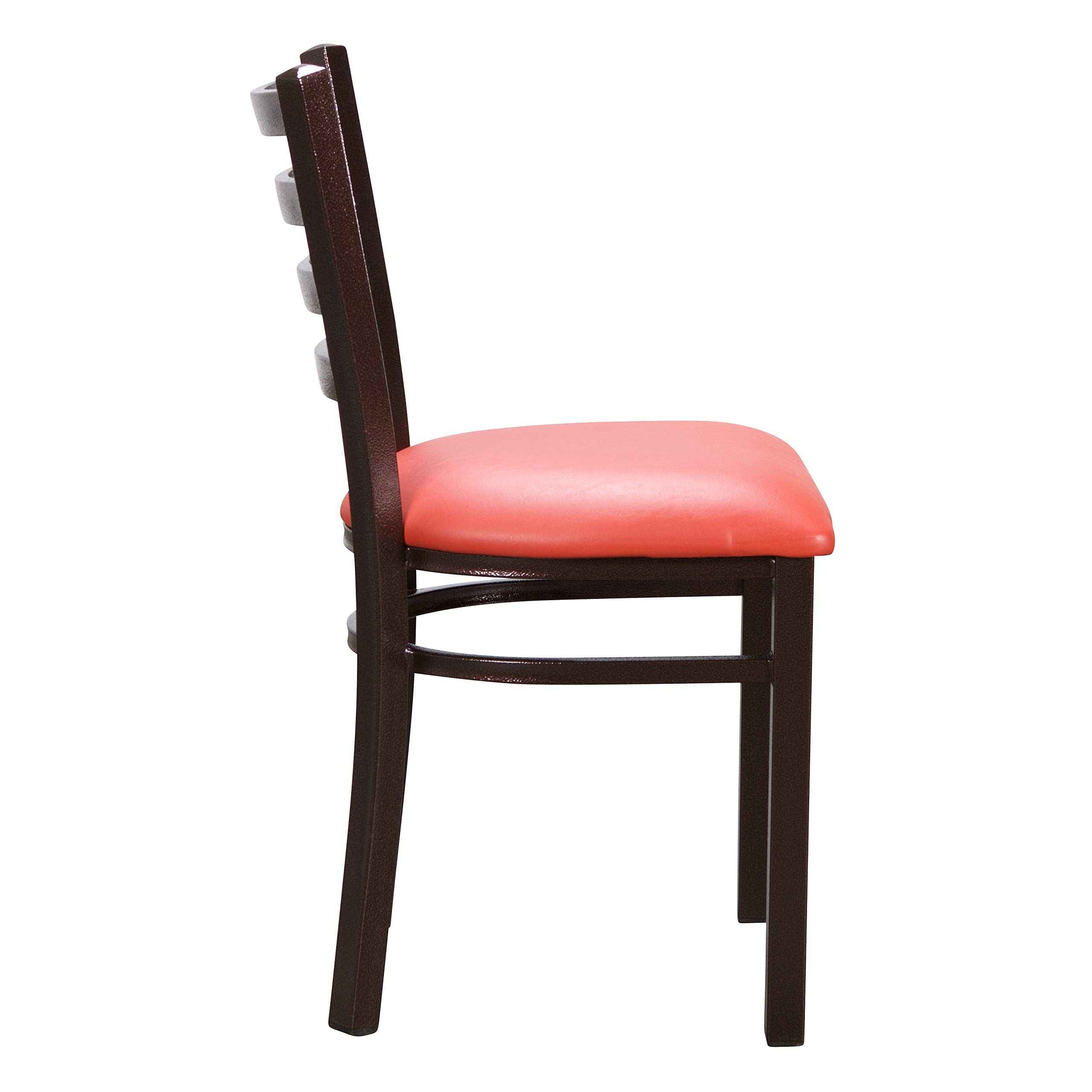 LINON Baxter Black/Red Metal Side Chair, Set of 2 - Modern Dining Chairs for Kitchen, Dining Room, Office & Outdoor Use - Durable Metal Frame & Comfortable Seating