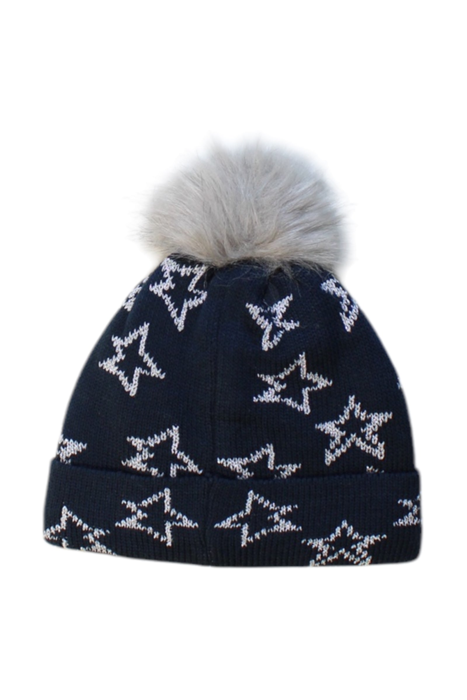 Andy & Evan Star Pom Pom Winter Hat for Kids - Warm Knit Beanie for Boys & Girls Ages 5-7 Years - Perfect for Snow Play, Winter Sports & Cold Weather Activities