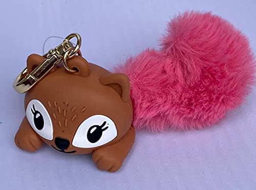 Bath & Body Works Furry Squirrel Hand Sanitizer Holder - Cute Animal Shaped Sanitizer Clip for Purse, Backpack & Keychain - Perfect for Travel, Office & School Use