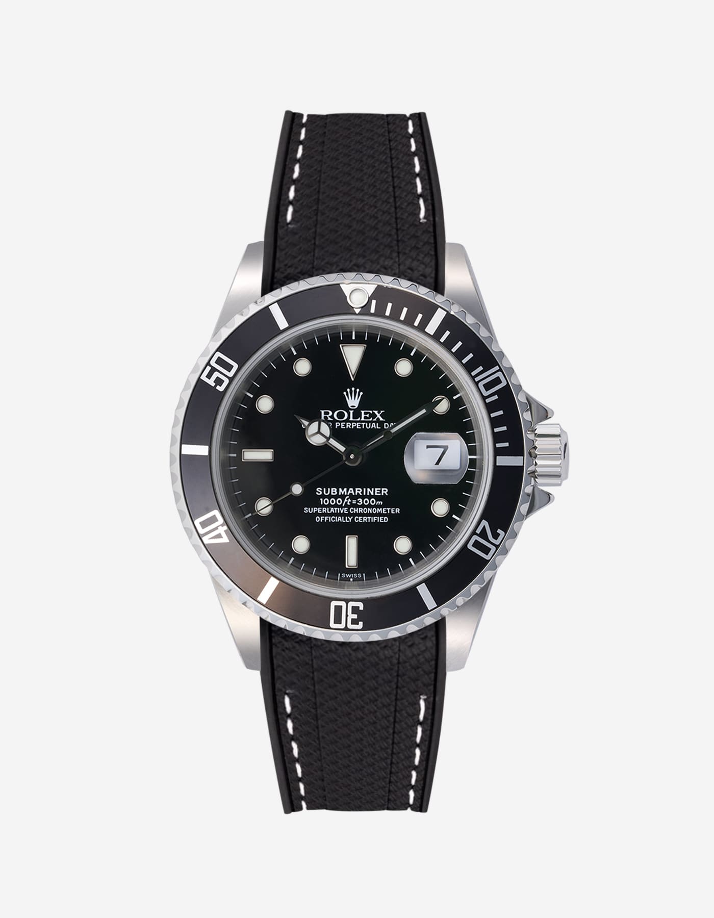 Vertech Rubber Watch Band Replacement for Rolex Submariner 16610 - Durable Waterproof Strap for Diving, Swimming & Outdoor Activities