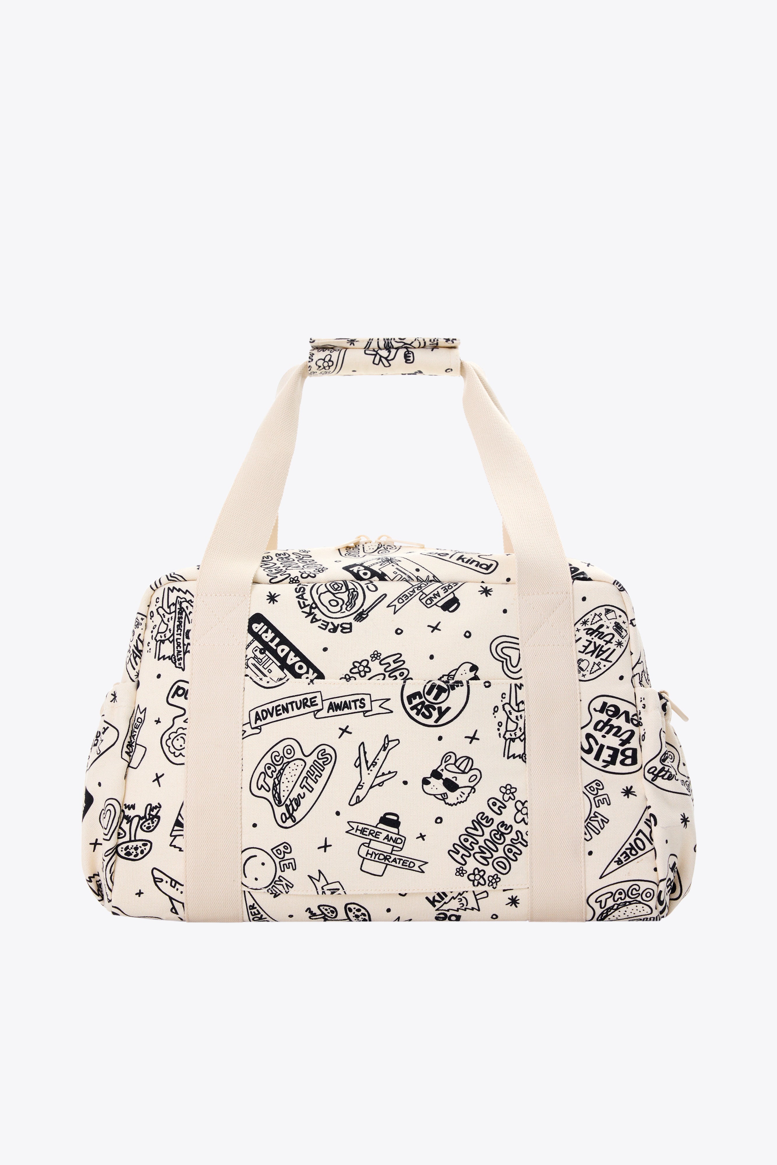 Doodle Print Kids Duffle Bag - Lightweight Travel Backpack for Boys & Girls - Perfect for School, Sports & Weekend Getaways