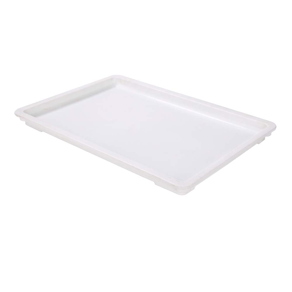 Restaurantware Rectangle Proofing Box Lid - Stackable, Dishwasher Safe White Plastic Dough Box Cover | Durable Pizza Dough Proofing Lid (Box Sold Separately) | Perfect for Bakeries, Pizzerias & Home Baking