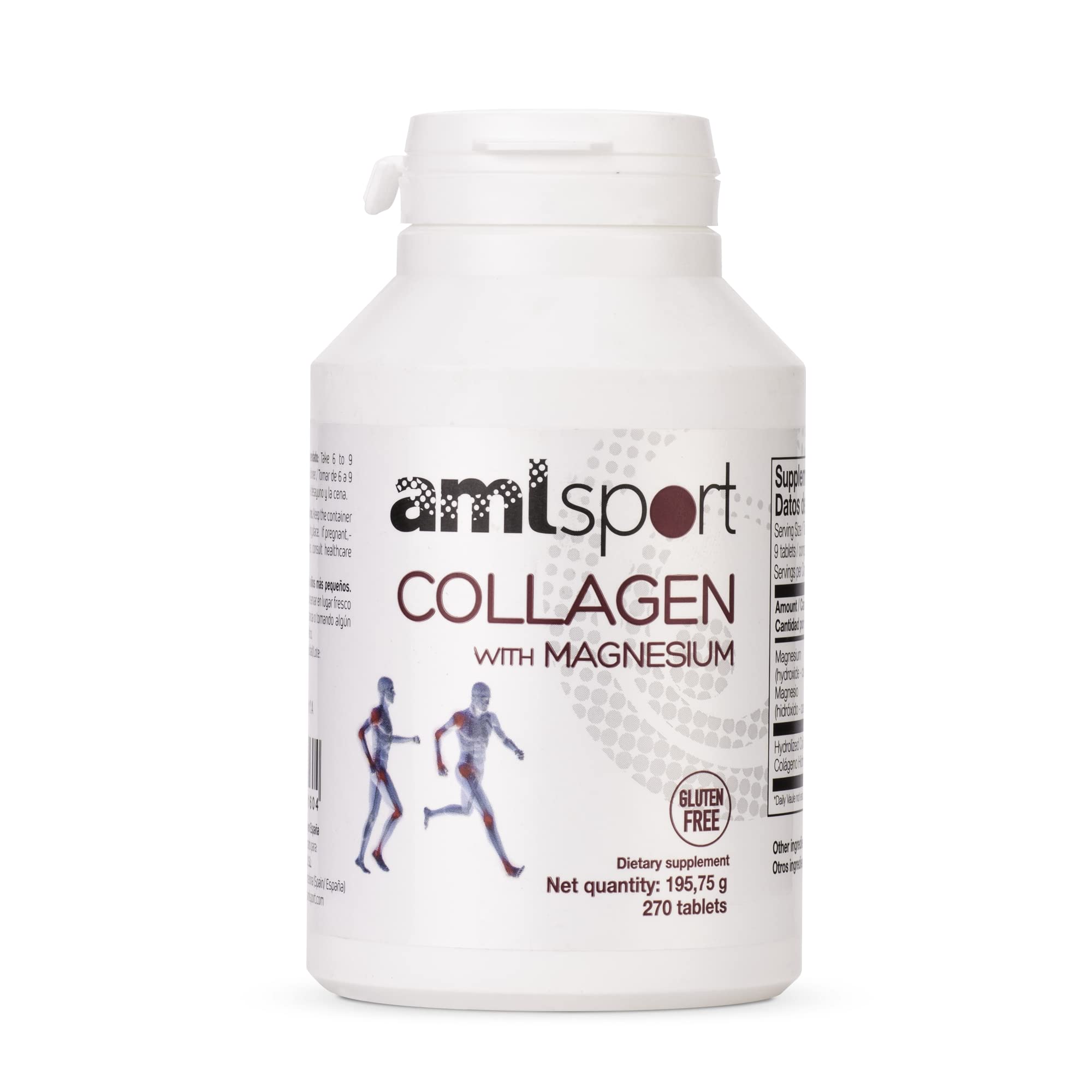 ANA Maria LAJUSTICIA Collagen with Magnesium 270 Tablets - Joint Support & Muscle Recovery Supplement | AMLSPORT by ANA Maria LAJUSTICIA | Ideal for Athletes, Fitness Enthusiasts & Active Lifestyles