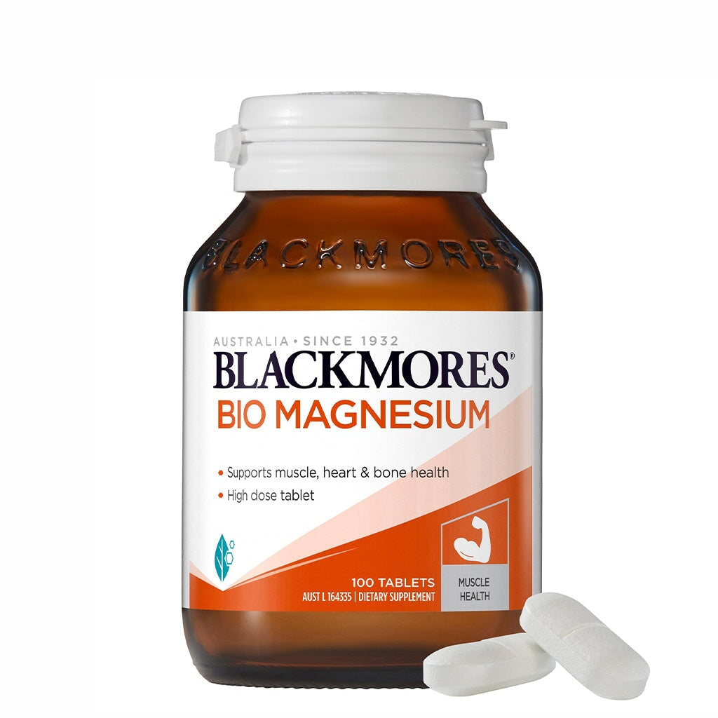 Blackmores Bio Magnesium Supplement - High Absorption Magnesium for Muscle & Nerve Support - Vegan & Non-GMO - Ideal for Athletes, Stress Relief & Better Sleep