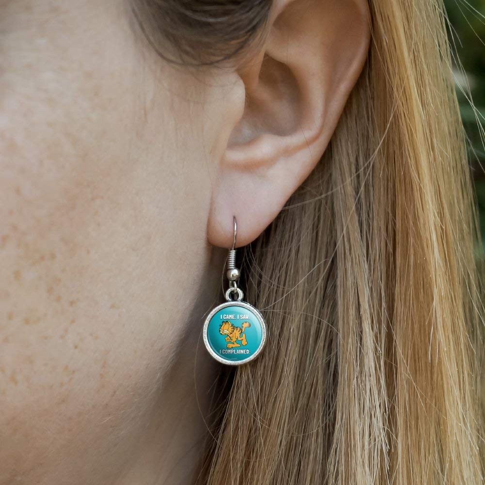 Garfield 'I Came. I Saw. I Complained.' Novelty Drop Charm Earrings - Fun Cartoon Character Dangle Earrings for Women, Perfect for Cosplay, Gift Giving and Daily Wear