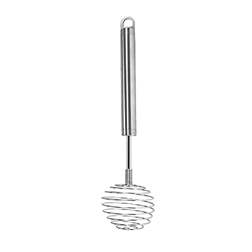 WOCOYO不锈钢螺旋手动打蛋器 厨房搅拌器 鸡蛋打泡器 烘焙工具 适用于咖啡奶泡、蛋糕制作、酱料搅拌