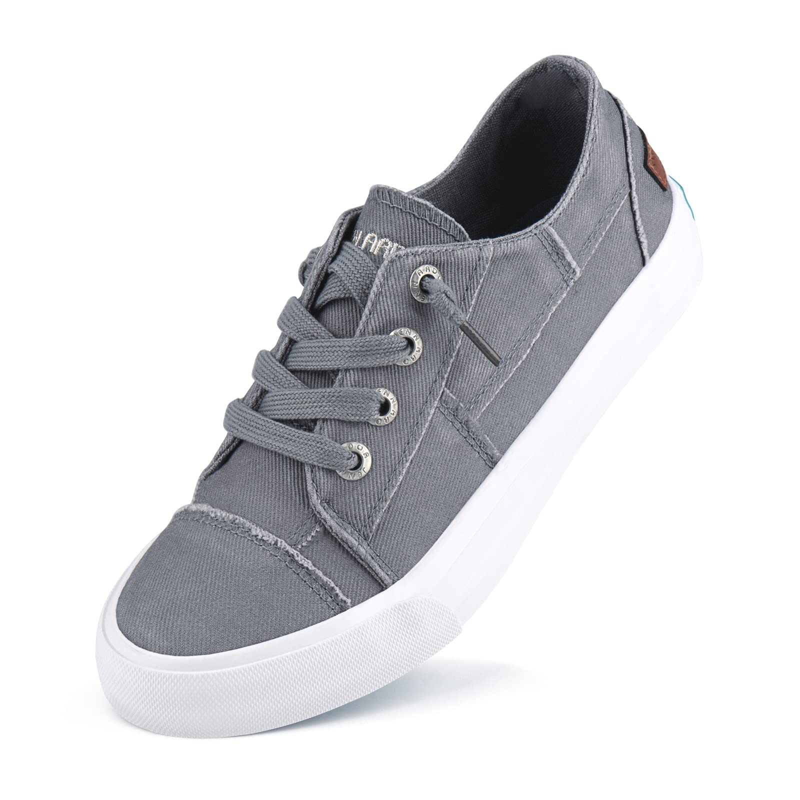 JENN ARDOR Women's Slip On Canvas Sneakers - Low Top Comfortable Walking Shoes for Women | Casual Fashion Flats for Everyday Wear, Travel & Errands