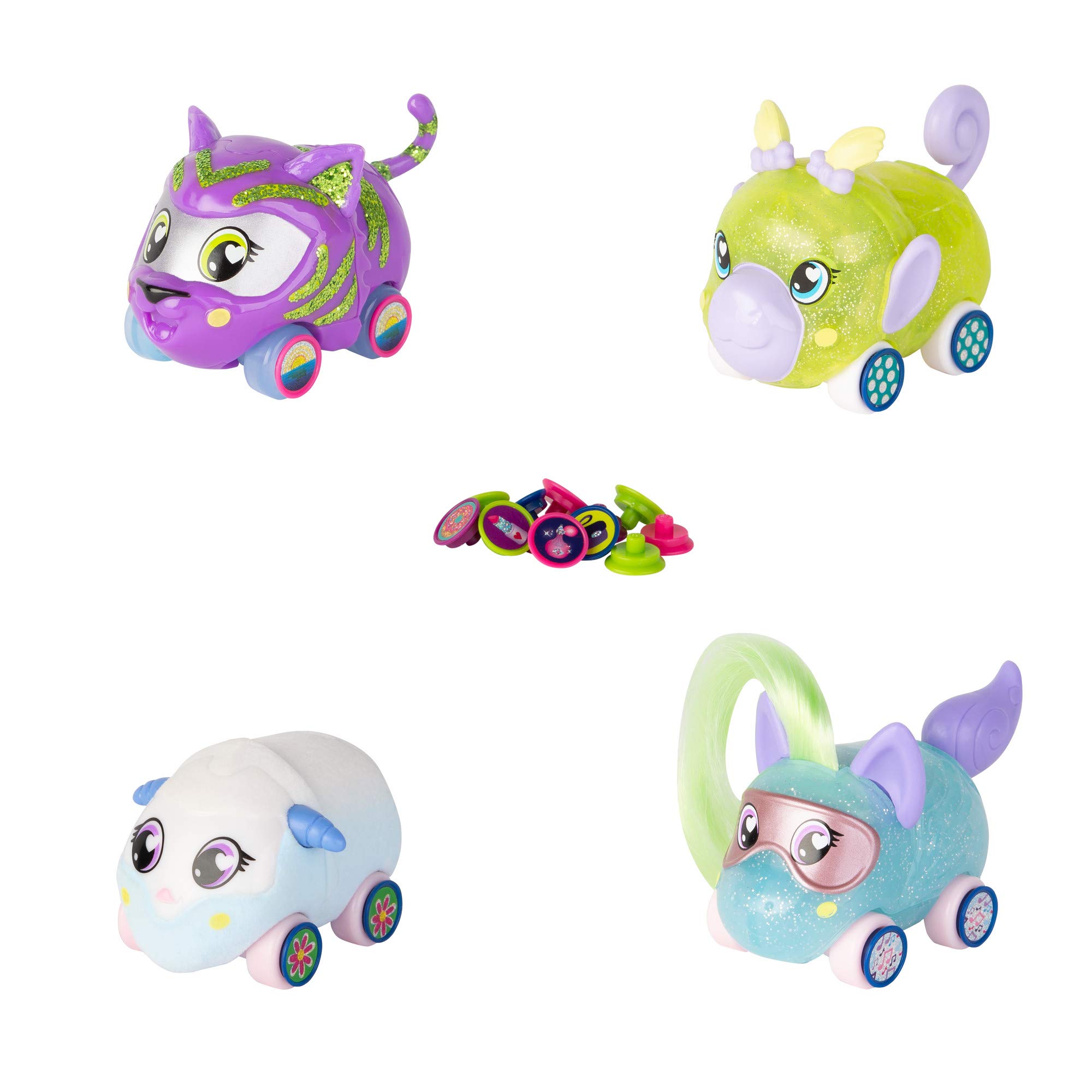 Ritzy Rollerz Toy Cars for Girls with Surprise Charms - 4Ever Friends Collection (4-Pack) | Fashionable Die-Cast Vehicles with Unique Designs | Perfect for Pretend Play, Birthday Gifts & Collectors