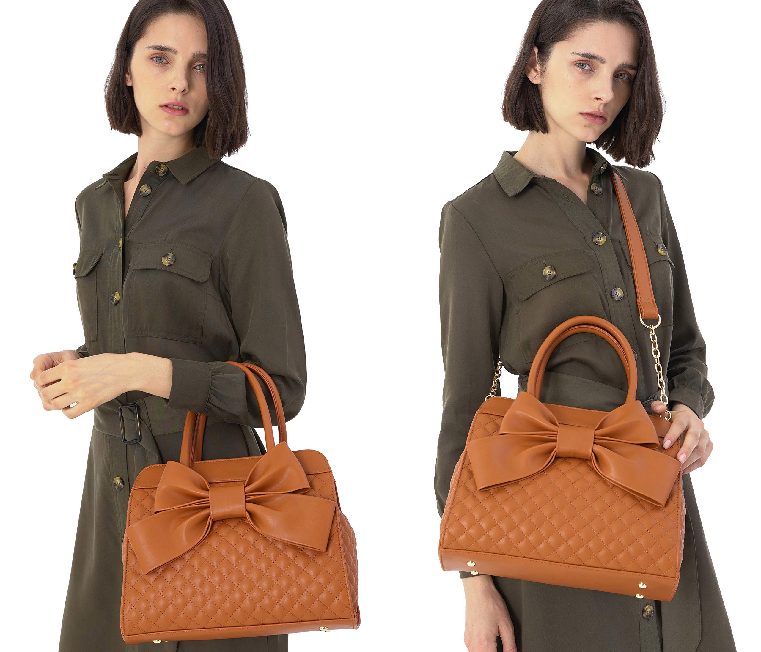 Scarleton Quilted Crossbody Bags for Women - Vegan Leather Small Shoulder Handbags with Adjustable Chain Strap | Perfect for Work, Travel & Everyday Use (H1048)