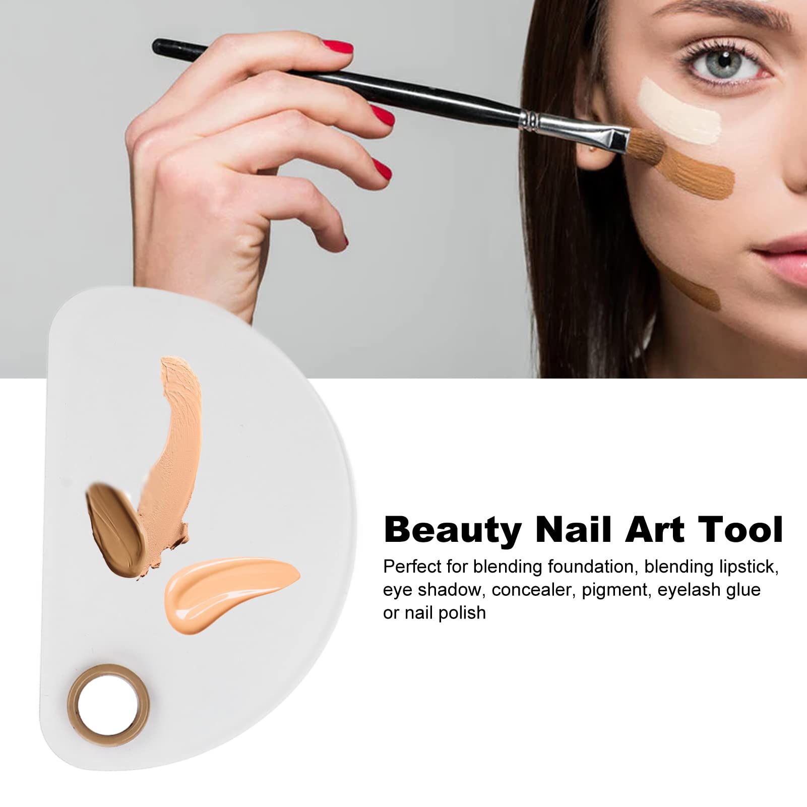 Professional Makeup Mixing Palette - Reusable Nail Art Tool for Students & Artists | Perfect for Nail Design, Acrylic Powder Mixing & Cosmetic Blending
