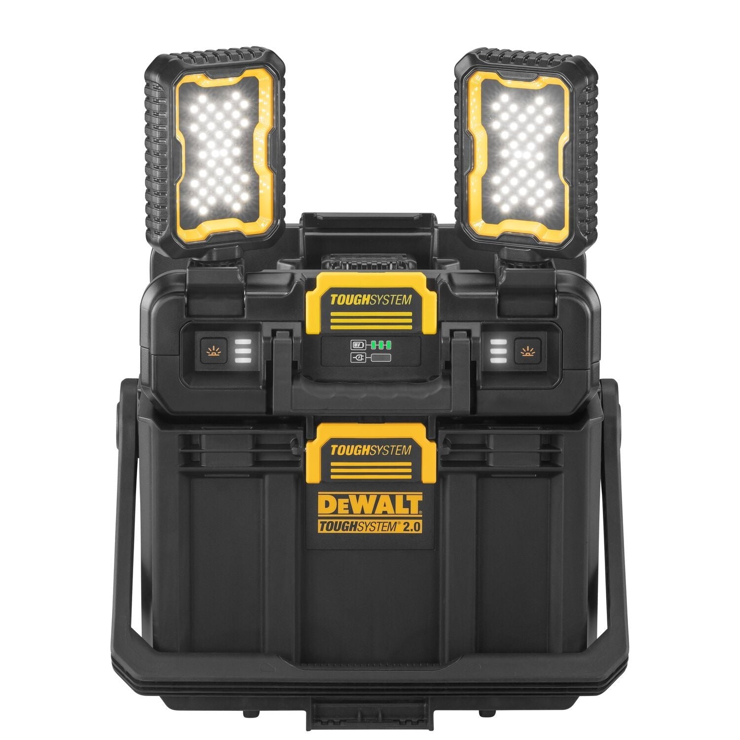 DEWALT DWST08060 TOUGHSYSTEM 2.0 Adjustable LED Work Light with Storage Case - Portable Jobsite Lighting for Construction, Garage & Workshop Tasks