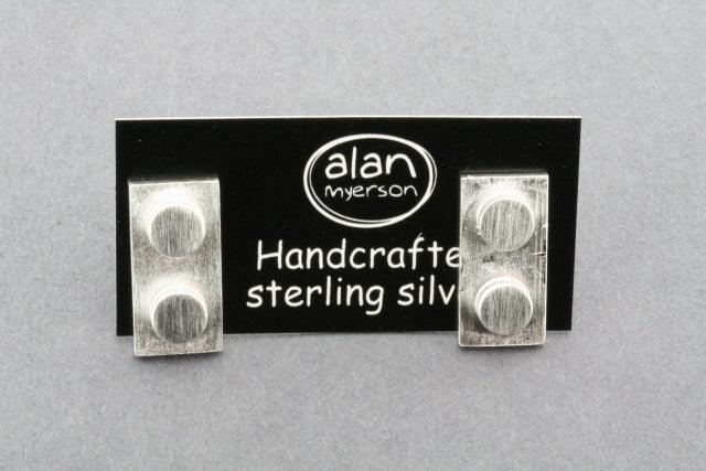 Sterling Silver Lego Stud Earrings for Women - Fun & Unique Jewelry Gift for Lego Lovers - Perfect for Casual Wear, Cosplay & Geek Fashion
