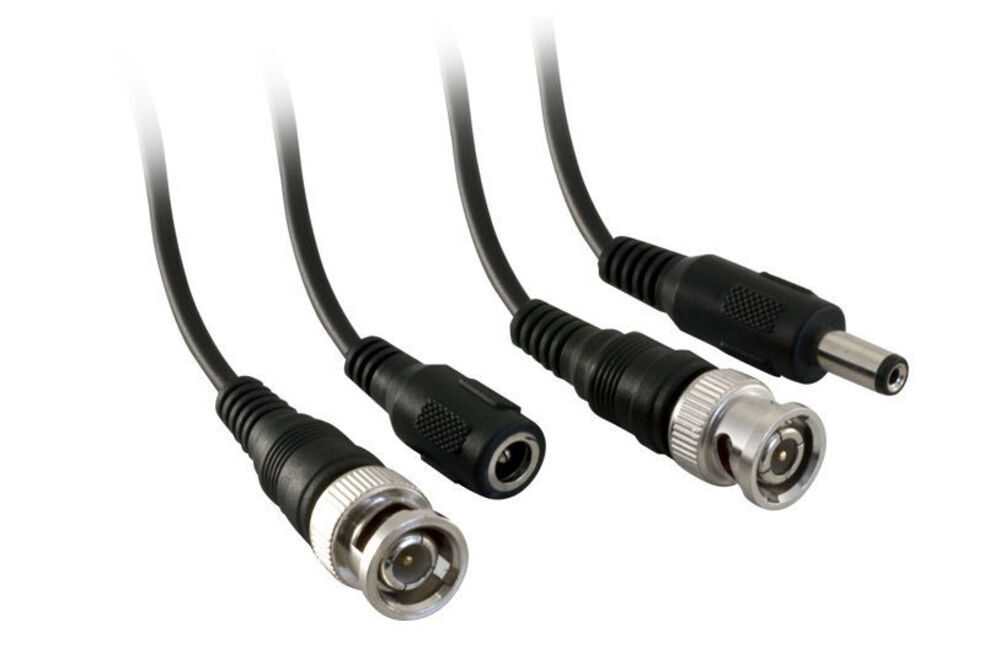 30ft RG59 BNC Camera Extension Cable with Power - High-Quality Security CCTV Video Surveillance Cord for Home & Business Security Systems