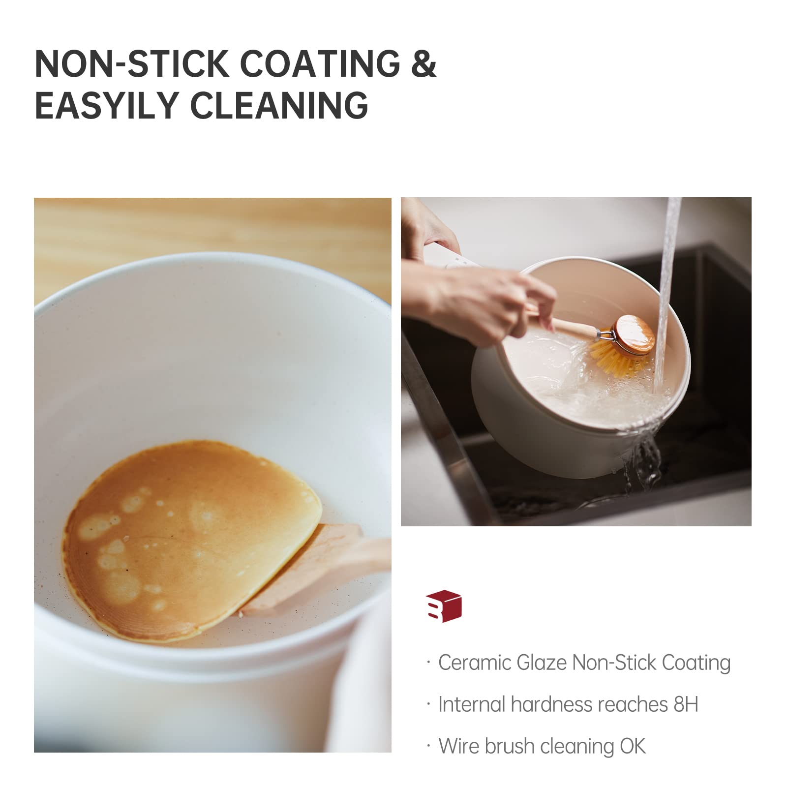 Electric Hot Pot with Steamer - 1.5L Ceramic Non-Stick Portable Multi-Cooker for Dorm, Office & Travel | Perfect for Hot Pot, Ramen, Pasta, Steak & More | Dual Power Fast Heating Mini Cooking Pot