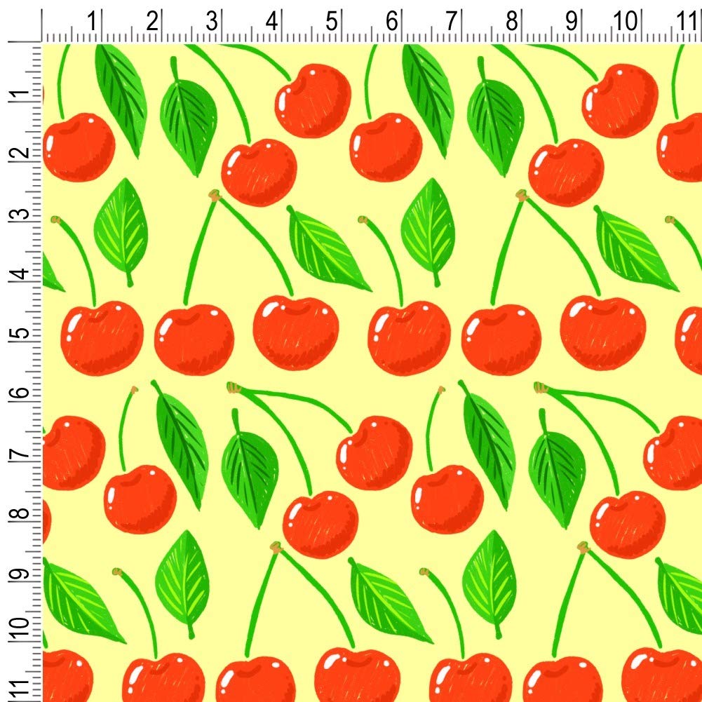 Cute Cherry Pattern Sketchy Gift Wrap Wrapping Paper Rolls - 50ft x 20in Bulk Roll for Birthday, Wedding, Christmas Presents & Party Decorations