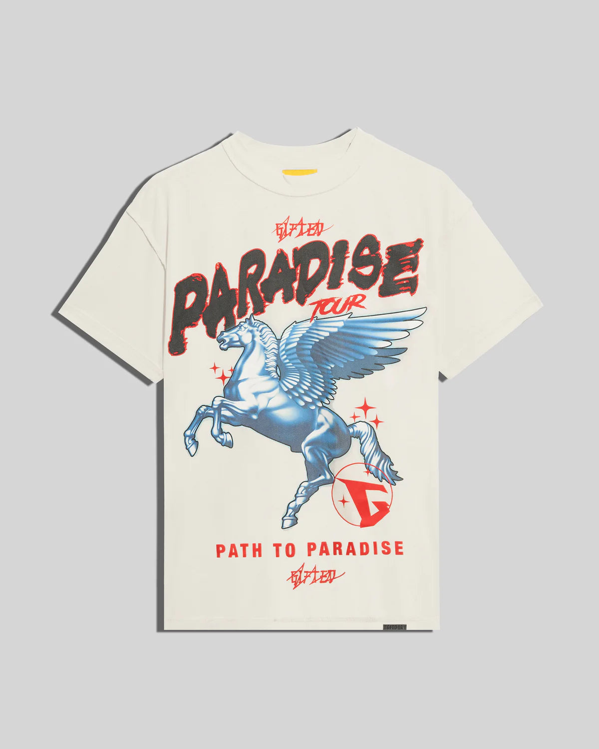 GFTD LA PARADISE TEE BONE - Trendy Graphic T-Shirt for Men & Women | Vintage Streetwear Style | Perfect for Casual Outfits, Music Festivals & Urban Fashion