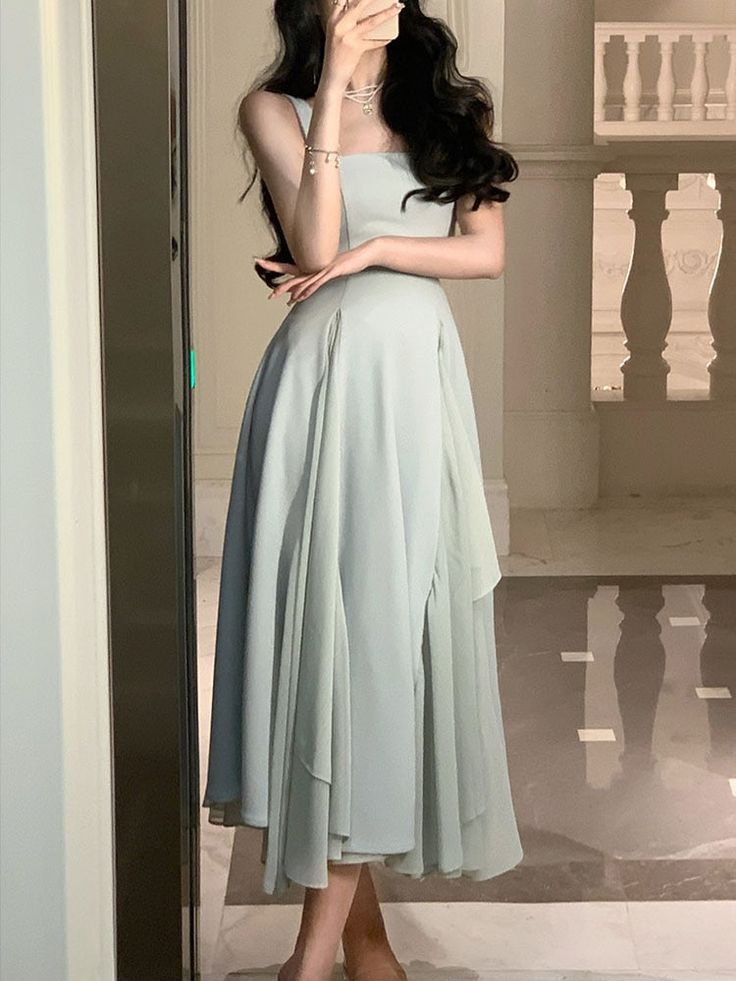 Elegant A-Line Chiffon Prom Dress with Ruffle Details - Formal Evening Gown for Homecoming, Quinceañera & Special Occasions | Style J4644