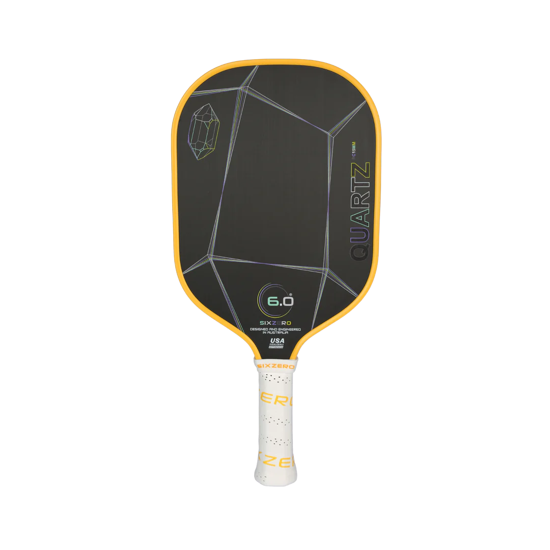 Six Zero Quartz 15mm Pickleball Paddle - Premium Carbon Fiber Surface for Enhanced Spin & Control - Perfect for Competitive Play & Outdoor Games