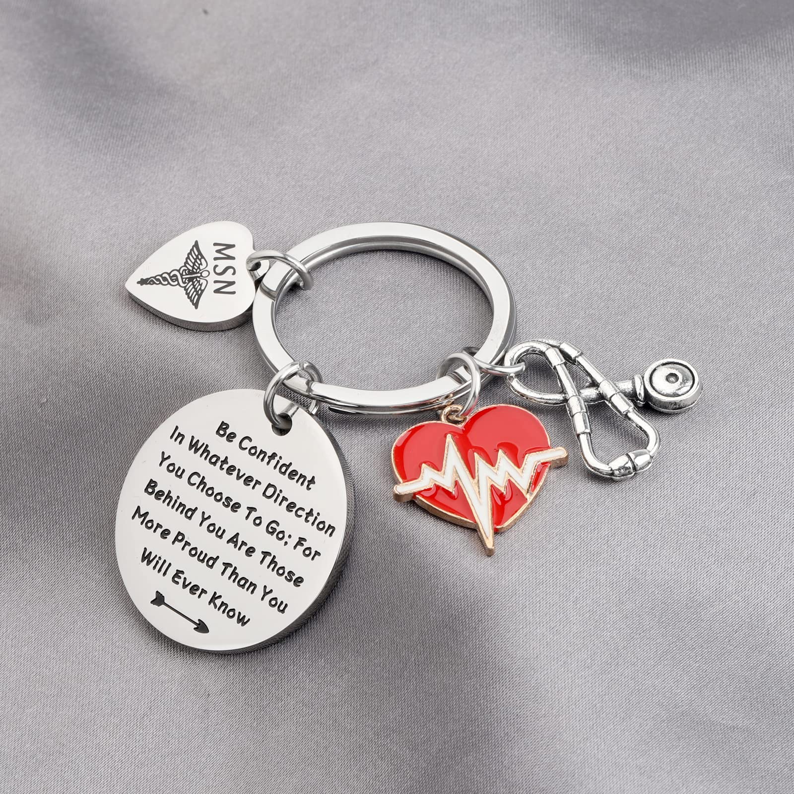 Premium MSN Keychain - Masters of Science in Nursing Graduation Gift for Medical Students & Nurses - Perfect for Clinical Rotations, White Coat Ceremonies & Nursing School Graduation