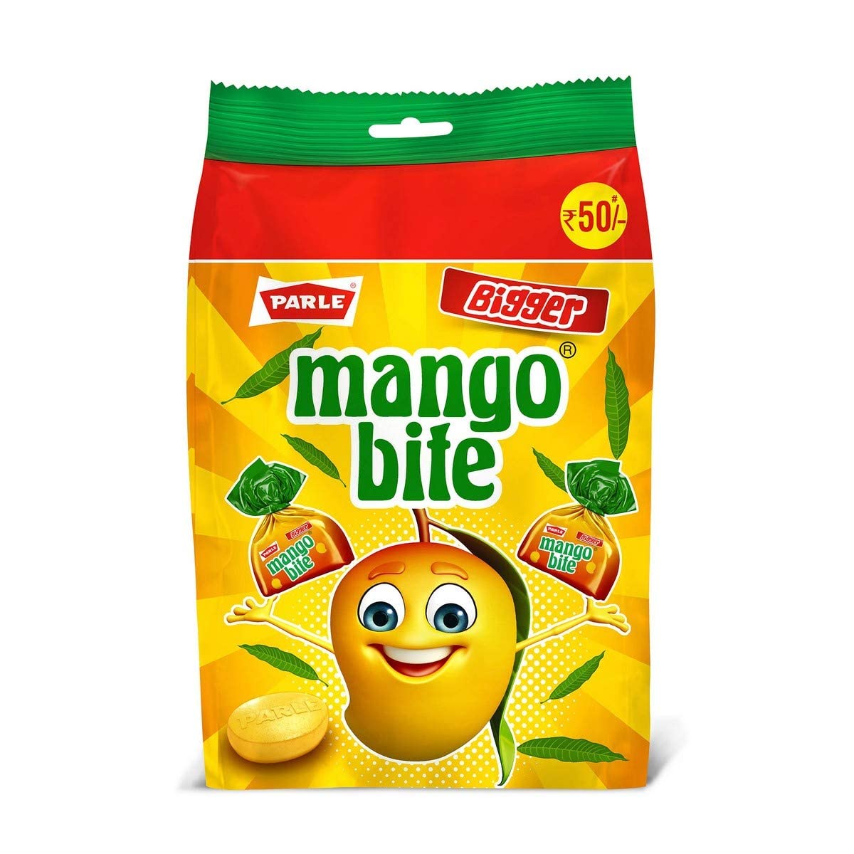 Parle Mango Bite Candy - 10.2oz Pouch (289g) | Sweet & Tangy Indian Mango Flavored Hard Candy | Bulk Pack for Parties, Gifts & Snacking