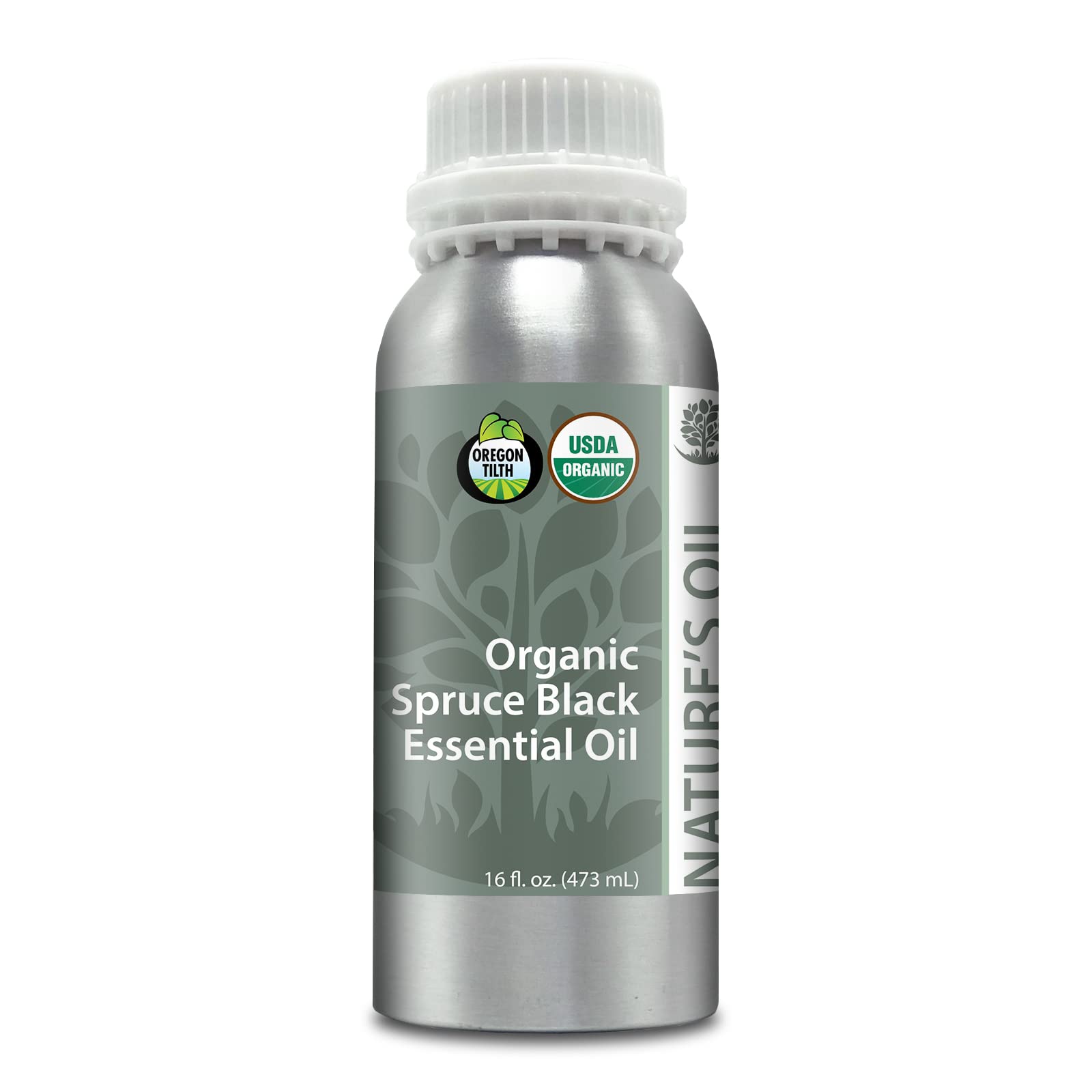 Best Pure Certified Organic Spruce Black Essential Oil - Therapeutic Grade 1Lb for Aromatherapy, Massage & DIY Skincare