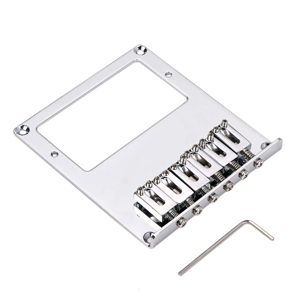 6 String Guitar Bridge Parts - Electric & Acoustic Guitar Bridge Plate with Saddle & Dual Pickups | Premium Guitar Bridge Accessories for Enhanced Sound & Performance | Perfect for Guitar Upgrades, Repairs & Custom Builds