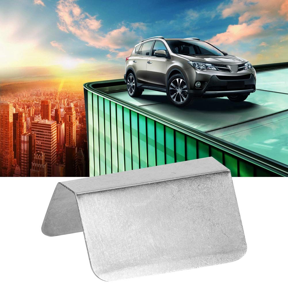 Universal Car Wind Deflector Clips - 6pcs Stainless Steel Wind & Rain Guard Retaining Clips Set for Vehicle Window Deflector Installation - Perfect for Sedans, SUVs & Trucks to Reduce Wind Noise & Rain Protection While Driving