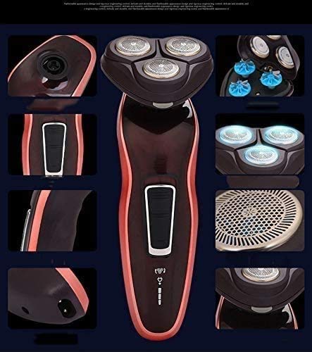 KouRy Men's Electric Shaver - Rotary Razor for Men, Cordless Beard Trimmer, Wet/Dry Waterproof Shaving System with Easy Clean Design - Perfect for Travel, Home & Gym Use