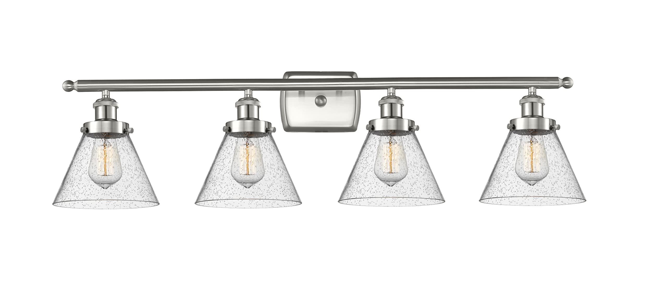 Ballston Collection Innovations 916-4W-SN-G44 4-Light Bathroom Vanity Set - Modern LED Mirror Lighting for Bathroom Makeover & Home Renovation