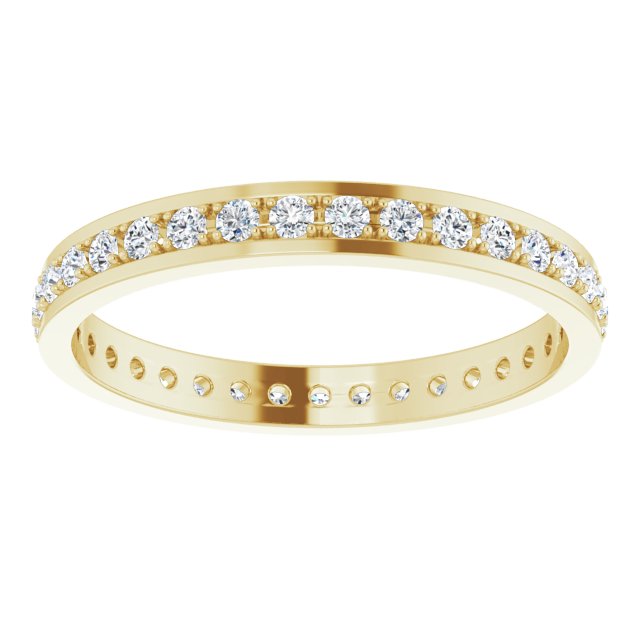 0.50 Carat Round Diamond Eternity Band for Women - 14K White Gold Wedding Ring - Perfect for Anniversaries, Engagements & Special Occasions