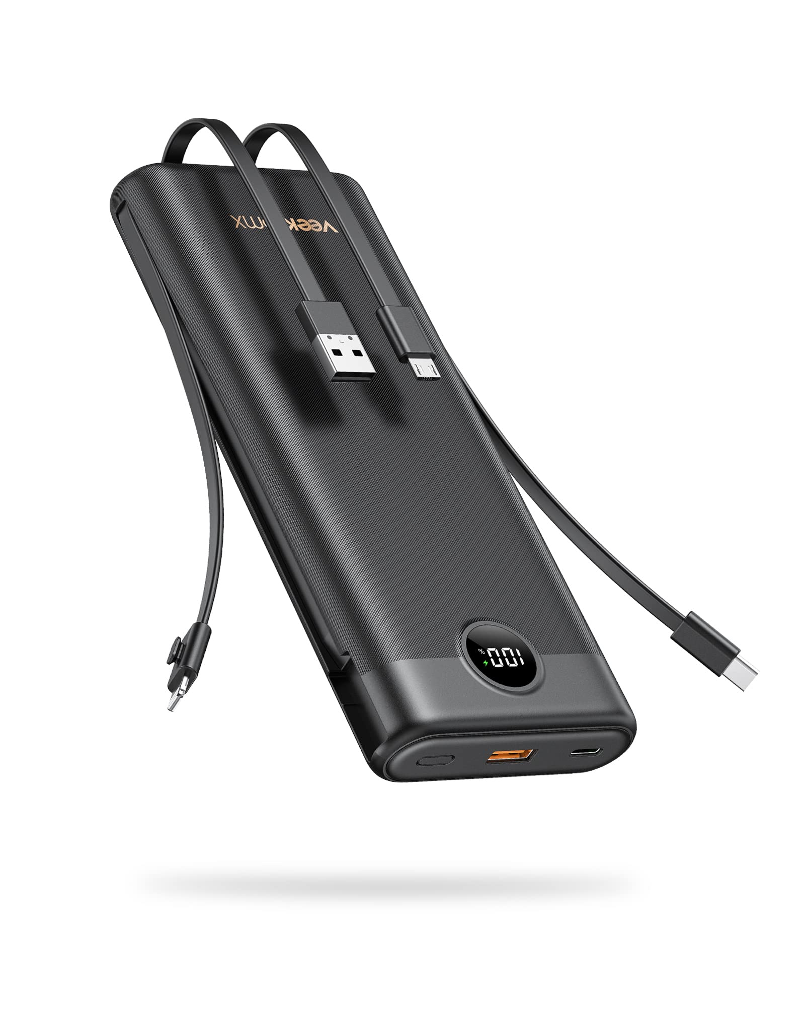 30000mAh Portable Charger with 22.5W USB C PD & QC 3.0 Fast Charging | 5 Outputs LED Display Power Bank | Compatible with iPhone 15/14/13, Samsung Galaxy S23/S22, iPad Pro | Perfect for Travel, Camping & Emergency Backup (1 Pack)