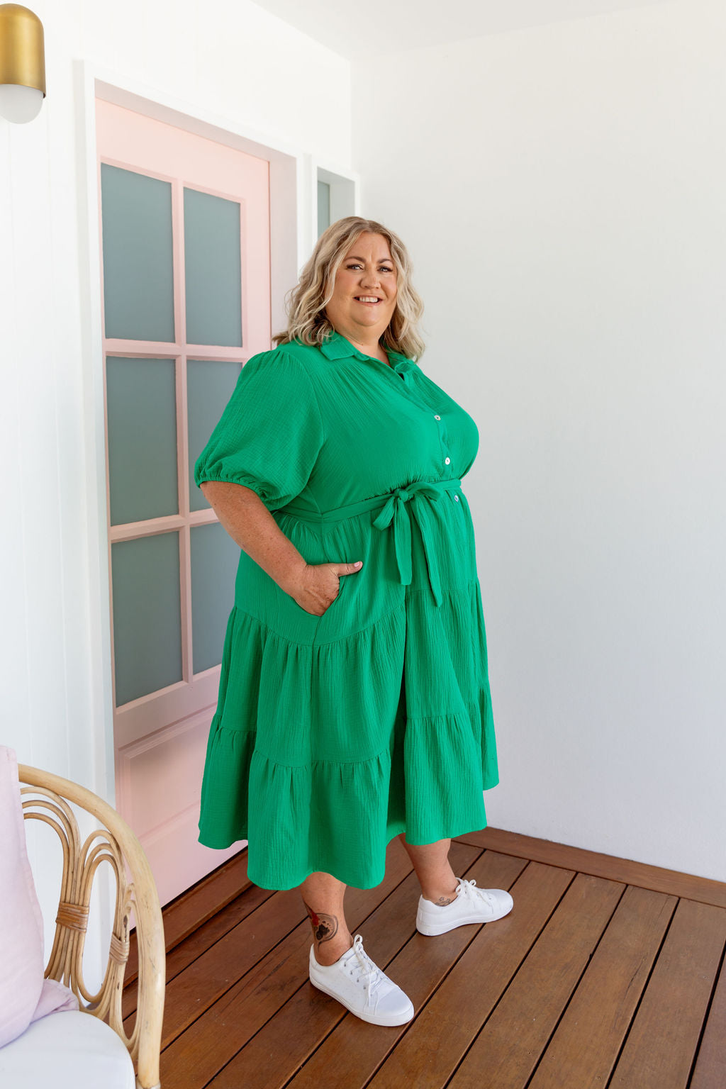 Stylish Mali Midi Dress in Green - Perfect for Summer Outfits, Casual Wear & Special Occasions