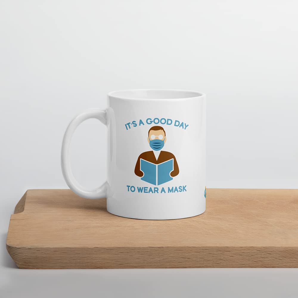 Funny Wear A Mask Back to School Coffee Mug - Cute First Day of School Gift for Kids, Students & Teachers - Perfect for Homeschool Moms & Classroom Use - Great for Morning Coffee, Teacher Appreciation & Virtual Learning Days
