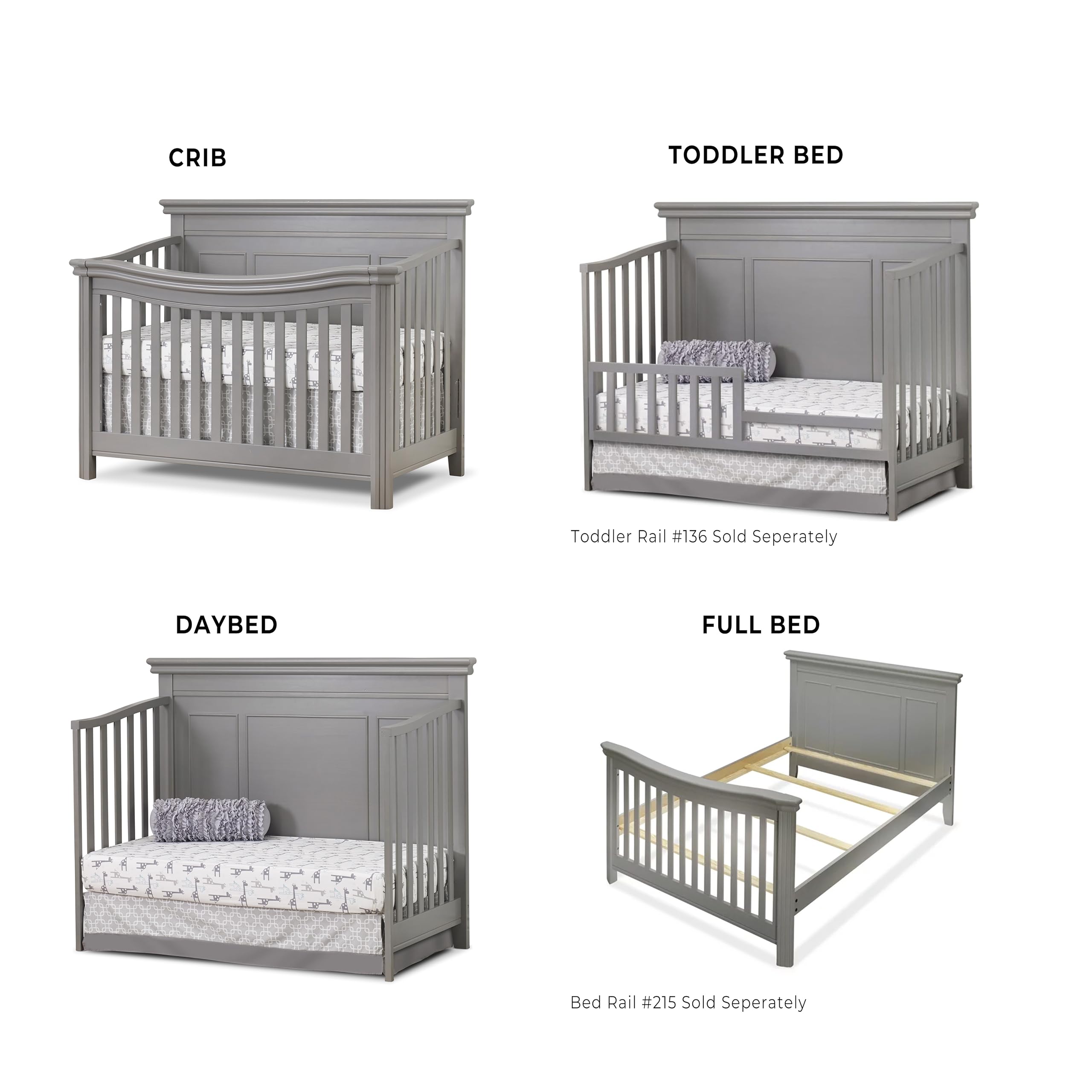 Sorelle Finley Lux Flat Top Crib - Modern Baby Crib with Adjustable Mattress Height, White Finish | Perfect for Nursery, Daycare & Gift Registry